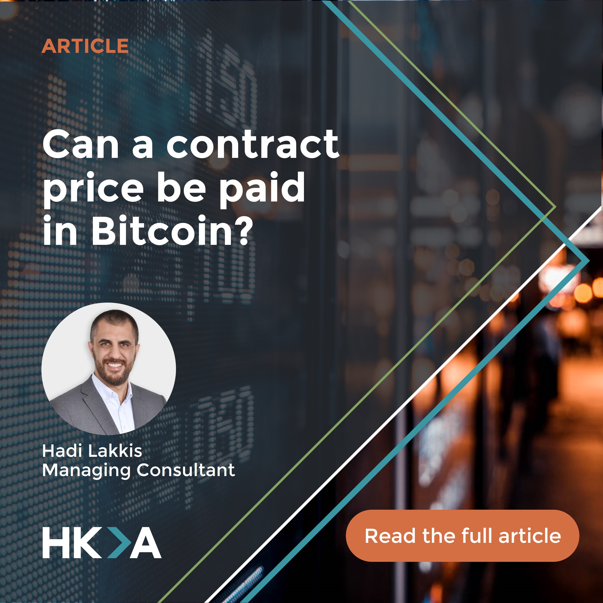 Can a contract price be paid in Bitcoin? - HKA